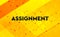 Assignment abstract digital banner yellow background