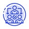 Assignment, Delegate, Delegating, Distribution Blue Dotted Line Line Icon