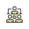 Assignment, Delegate, Delegating, Distribution  Flat Color Icon. Vector icon banner Template