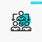 Assignment, Delegate, Delegating, Distribution turquoise highlight circle point Vector icon