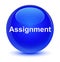 Assignment glassy blue round button