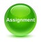 Assignment glassy green round button