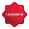 Assignment misty rose red starburst sticker button