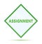 Assignment modern abstract green diamond button