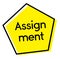 ASSIGNMENT stamp on white background