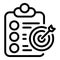 Assignment target icon, outline style