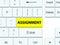 Assignment yellow keyboard button