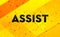 Assist abstract digital banner yellow background