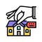 assistance rental property estate home color icon vector illustration