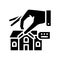 assistance rental property estate home glyph icon vector illustration