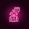 Assistant robot machine neon icon. Elements of Artifical intelligence set. Simple icon for websites, web design, mobile app, info