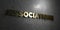 Associations - Gold text on black background - 3D rendered royalty free stock picture