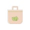 Associations and symbols Sustainability. Paper bag replacements for plastic bag. Icons for applications and sites on the