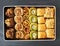 Assorted baklava desserts