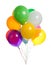 Assorted balloons on a white background
