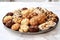 assorted batch of gluten-free muffins arranged on a stylish tray