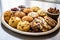 assorted batch of gluten-free muffins arranged on a stylish tray