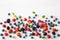 Assorted berries over white background. blueberry, strawberry, r