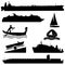 Assorted boat silhouettes