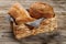 Assorted bread varieties in a basket