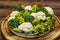 Assorted broccoli, romanesco and cauliflower