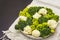 Assorted broccoli, romanesco and cauliflower