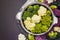 Assorted broccoli, romanesco and cauliflower