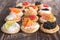 Assorted canape,finger food