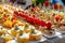 Assorted canapes and appetizers.