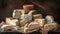 Assorted Cheese Pile on Table