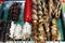 Assorted chicken and pork innards and hotdog in barbecue sticks sold as street food in the Philippines