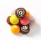 Assorted chocolate truffles and pralines