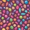 Assorted chocolates with color-changing candy coatings, just like a chameleon\\\'s skin