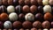 Assorted chocolates, luxury chocolate bonbons, close up. Food Background. Top view.