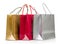 Assorted colored shopping bags