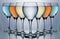 Assorted colored Wineglass for wine glass and food and drink lovers