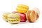 Assorted colorful french macarons