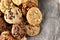 Assorted Cookies on Parchment Paper - Top View