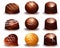 Assorted of Delicious chocolate truffles