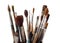 Assorted dirty old painting brushes