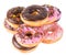 Assorted donuts donuts on a background