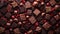 Assorted elegant chocolates in a close-up view. rich variety, texture focus. ideal for background, gourmet and luxury