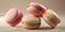 Assorted French Macarons in Delicate Pink and Cream Balanced