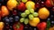 Assorted fresh fruits, colourful and healthy