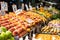 Assorted fruit stand, indoor market