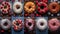 Assorted gourmet donuts AI Generated