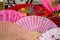 Assorted hand fans