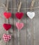 Assorted hanging hearts