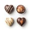 Assorted Heart-Shaped Chocolates Collection. Generative ai