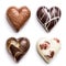 Assorted Heart-Shaped Chocolates Collection. Generative ai